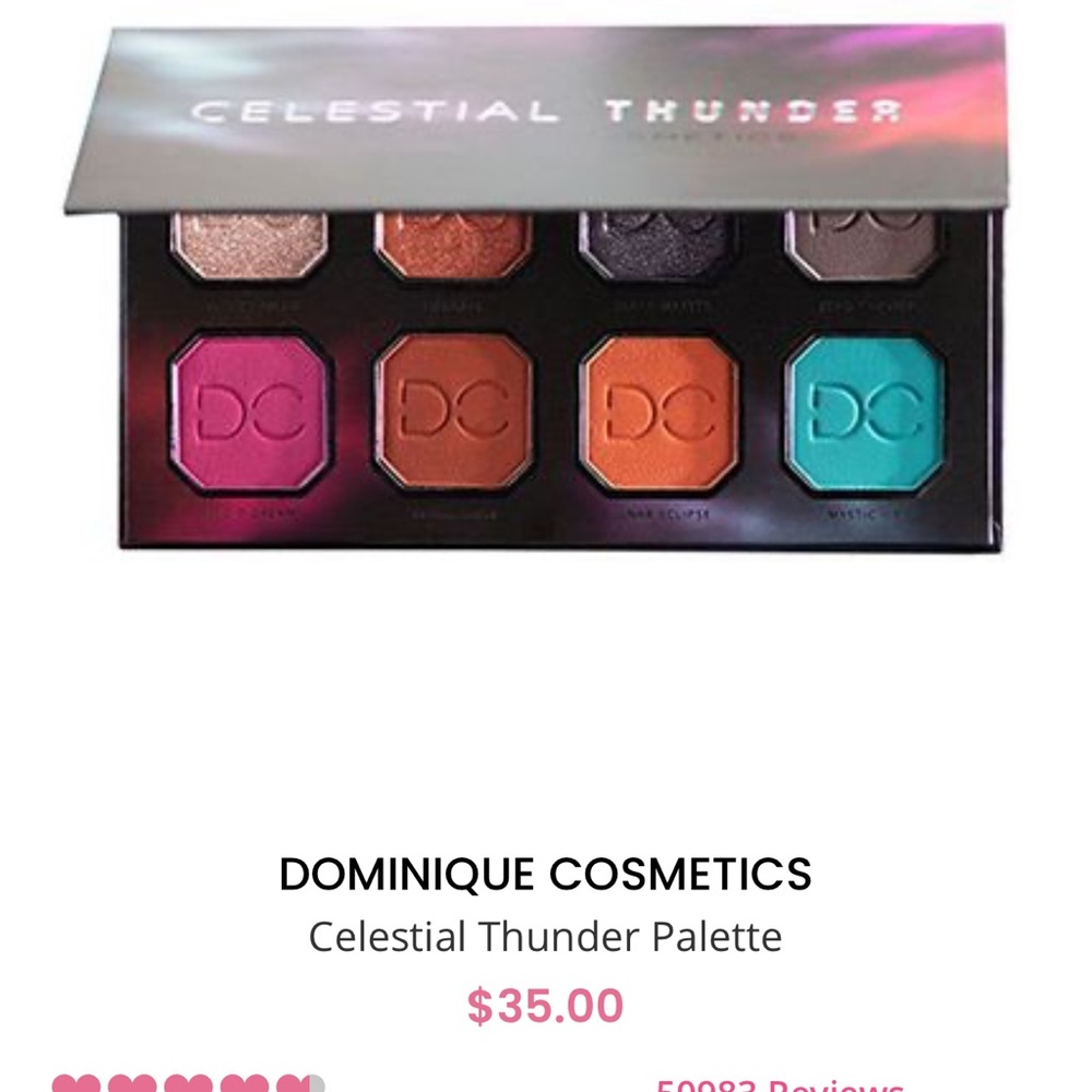 Dominique cosmetics Celestial eyeshadow pallete